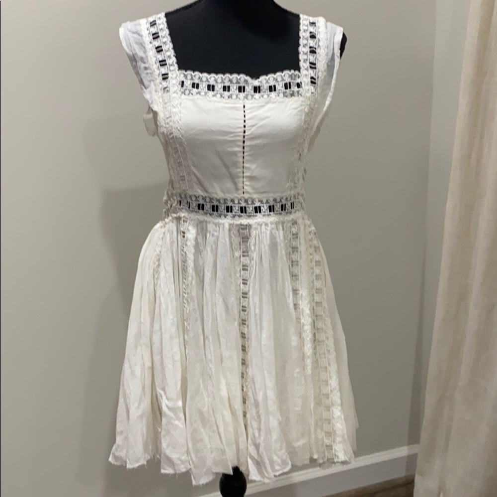 White free people short dress